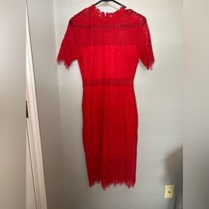 Lulu’s Mesh Red dress Size XS
